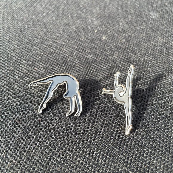 TWO Gymnastics Pins for Gymnast's Collection - Leap & Back Hand Spring - Picture 5 of 9